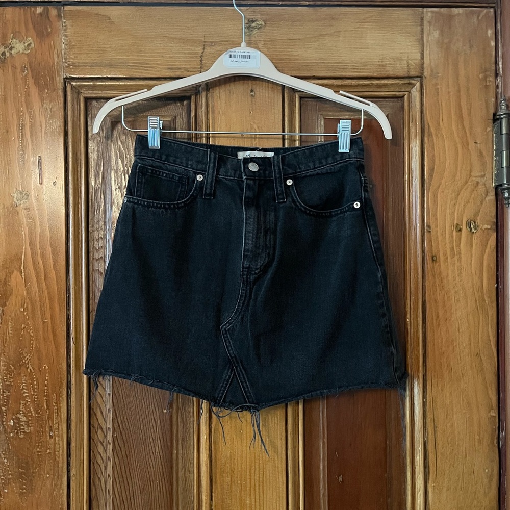 Madewell Black Denim Skirt Size 26
